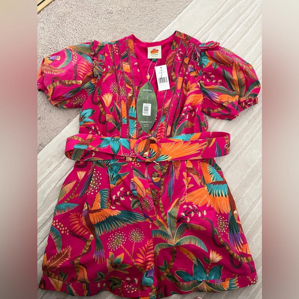 Farm Rio Belted Romper